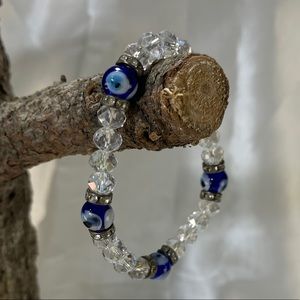 **NWT Fang Shui Blue Evil Eye Beads Bracelet For Protection